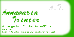 annamaria trinter business card